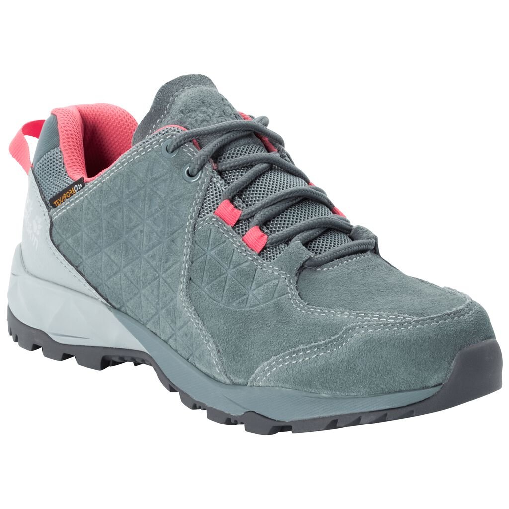 Jack Wolfskin CASCADE HIKE LT TEXAPORE χαμηλα ορειβατικα παπουτσια γυναικεια γκρι/ροζ | GR6810285